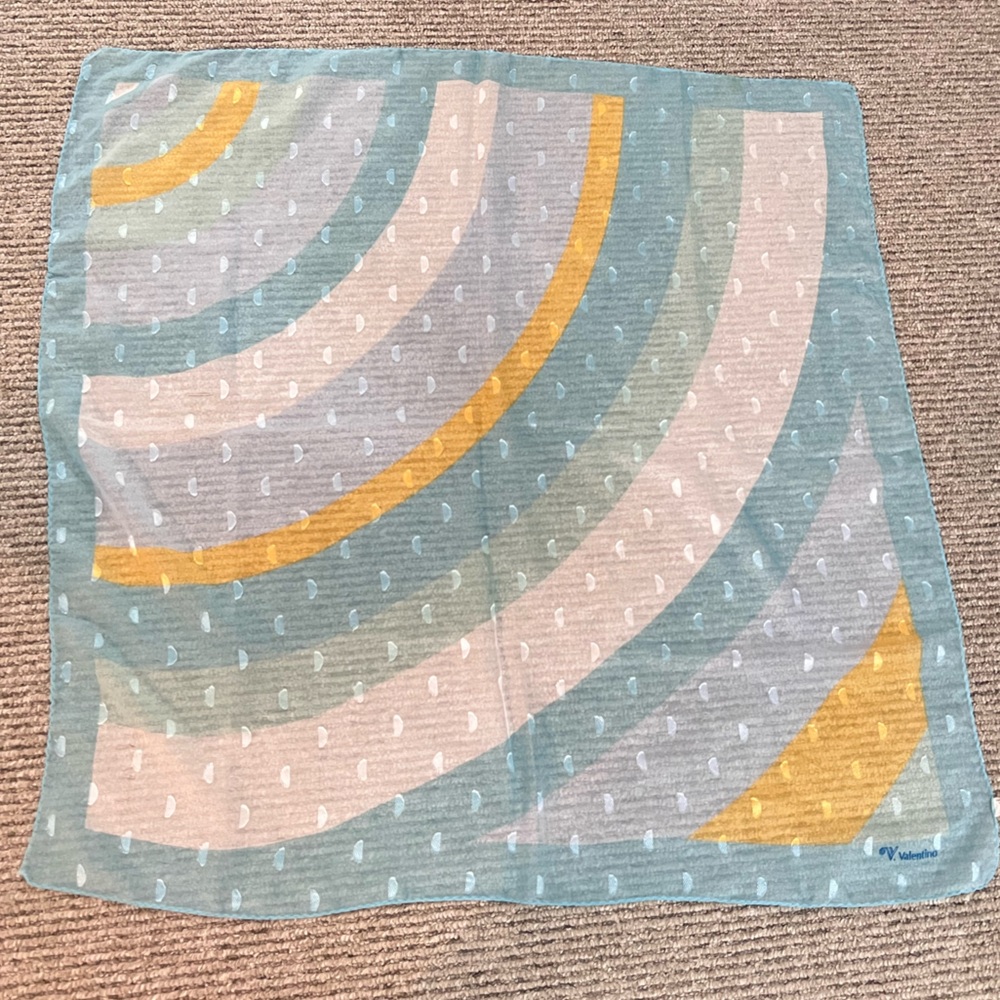 Vintage Valentino hand rolled scarf Made in Italy